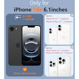 For Iphone 16E Phone Case: For Iphone 16E Case 2025 Heavy Duty Drop Protection With Rugged Belt-Clip Holster Military Grade Shockproof Durable Protective Cell Phone Cover (Black)