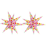 2pcs 32in Heart Star Foil Balloons Yellow for Weddings Valentine Party Decor