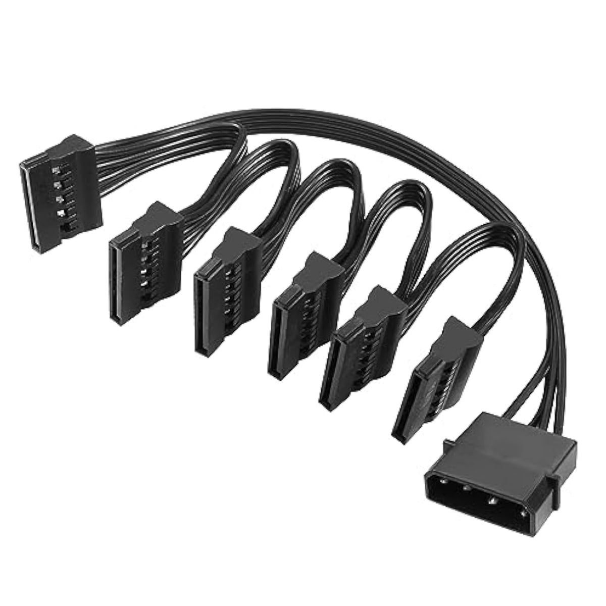 Ide To Sata Power Cable Lp4 4 Pin 1 To 6×15 Pin Sata Splitter Supply Adapter C