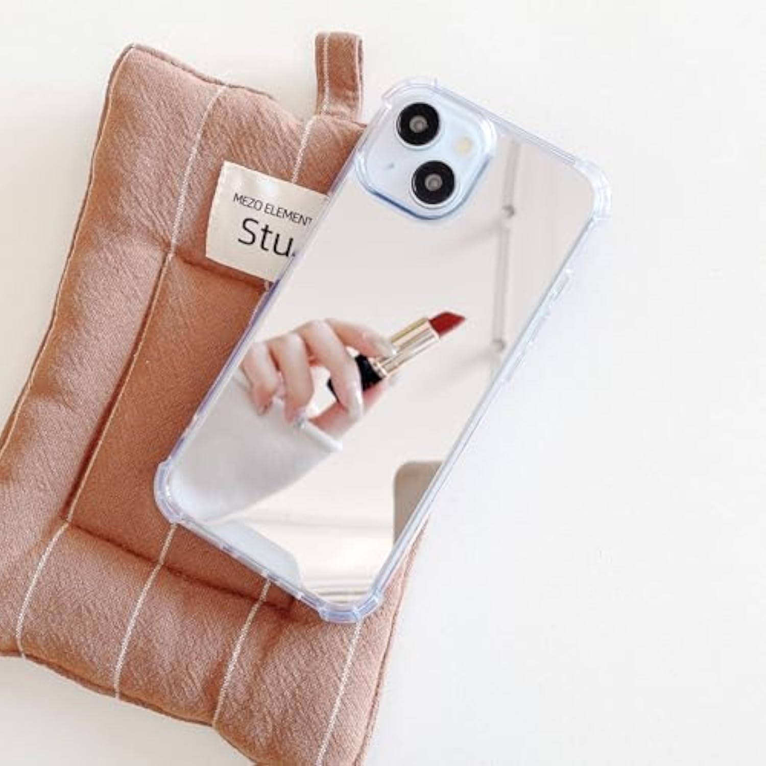 Designed For Iphone 14 Mirror Case [Four Corner Guard Shockproof] Hard Back Soft Bumper Protective Cover For Girls Woman Makeup Touch Up Back Camera Selfies 6.1Inch(Mirror14)