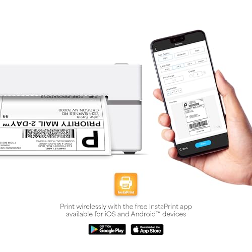 Bluetooth Thermal 4X6 Shipping Label Printer Bundle For Packages & Small Business - Android, Ios & Windows Compatible