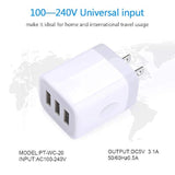 Usb Wall Charger, 2Pack Wall Plug 3-Port Usb Charging Station 3.1A Power Adapter Multi Port Quick Charger Block Cube For Iphone 16 15 14 13 12 11 Pro Xs Max 8 Plus, Ipad, Samsung Galaxy S24 S23