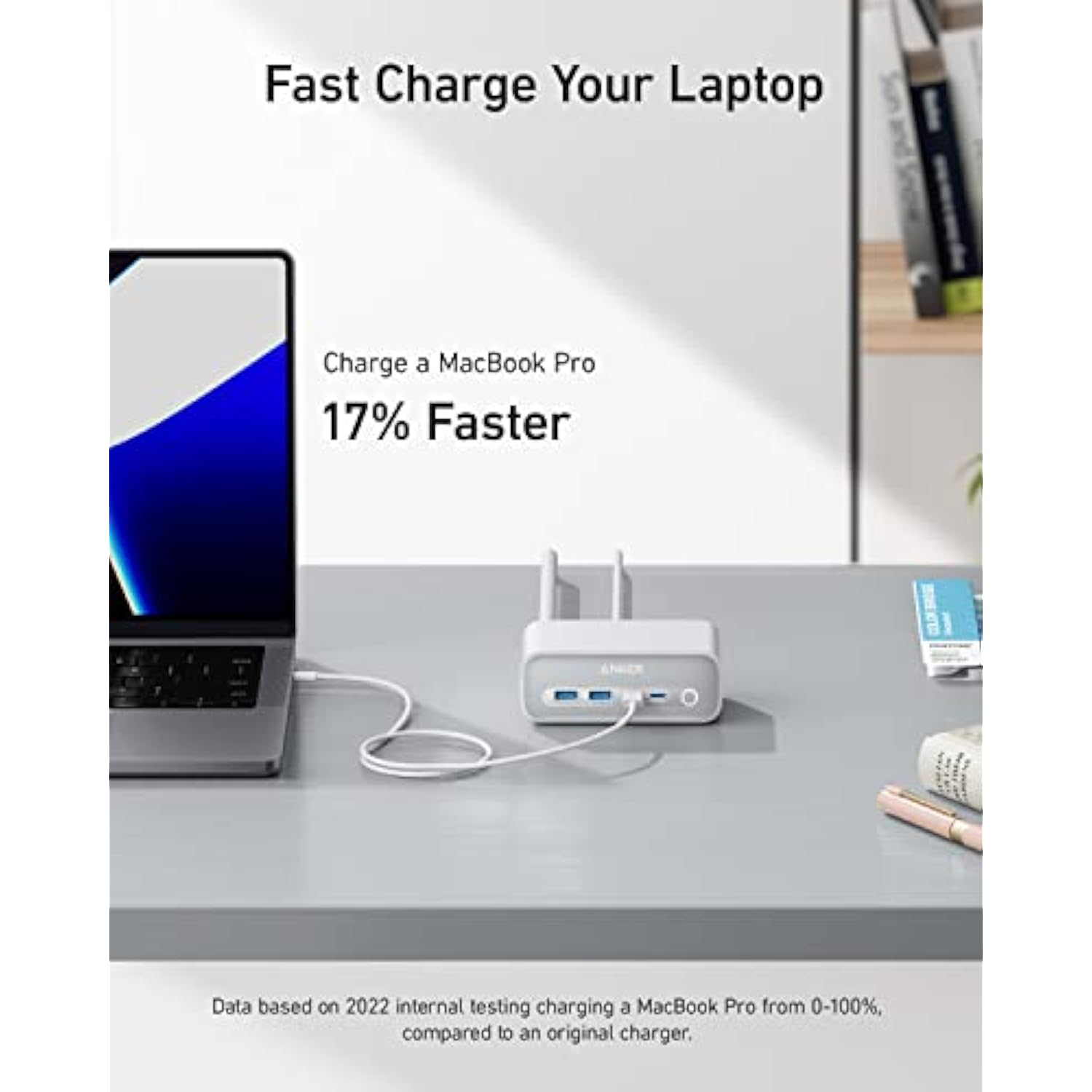 Anker 525 Charging Station, 7-in-1 USB C Power Strip for iphone13/14, 5ft Extension Cord with 3AC,2USB A,2USB C,Max 65W Power Delivery Desktop Accessory for MacBook Pro, Home, Office (Phantom Black)