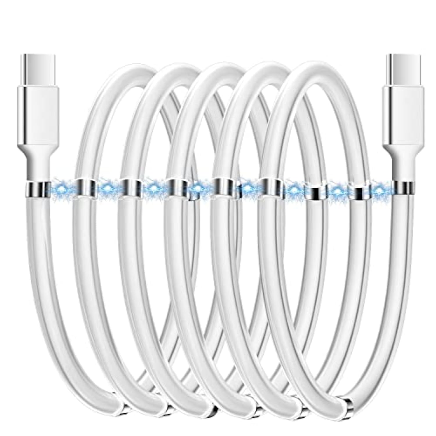 Magnetic Charging Cable,Type C To Type C (3.3 Ft) Super Organized Charging Mag