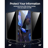 Miimall Slim Case for Google Pixel 9 Pro Fold Case with Privacy Screen Protector, [Anti Spy Private][Invisible Kickstand & Magnetic Hinge Protection]Anti ScratchPhone Case for Pixel 9 Pro Fold, Black