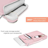 MOSISO Compatible with MacBook Air 13 inch Case 2025 2024 2023 2022 M4 A3240 M3 A3113 M2 A2681,Hard Case&Horizontal Vertical Right Bevel Pockets Bag&Keyboard Skin&Webcam Skin&Screen Film, Baby Pink