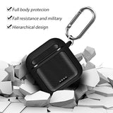 Upgraded Shockproof Tozo T6 Case Cover with Metal Carabiner, Compatible with Tozo T6, Black
