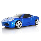Car Mouse Wireless Computer Office Ergonomic Mice For Notebook Laptop Windows 1600Dpi 2.4Ghz Blue Light
