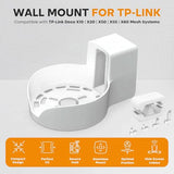 Wall Mount For Deco X10 X15 X20 X50 X55 X60 Wifi 6 Router Bracket With Silicone Cable Organizer Sturdy Space Saving Mesh System Holder,White,3Pack