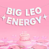 Big Leo Energy Birthday Party Iridescent Foil Banner - 5 Ft. | Zodiac Leo, Horoscope, Astrology Bday Party Decorations Gift