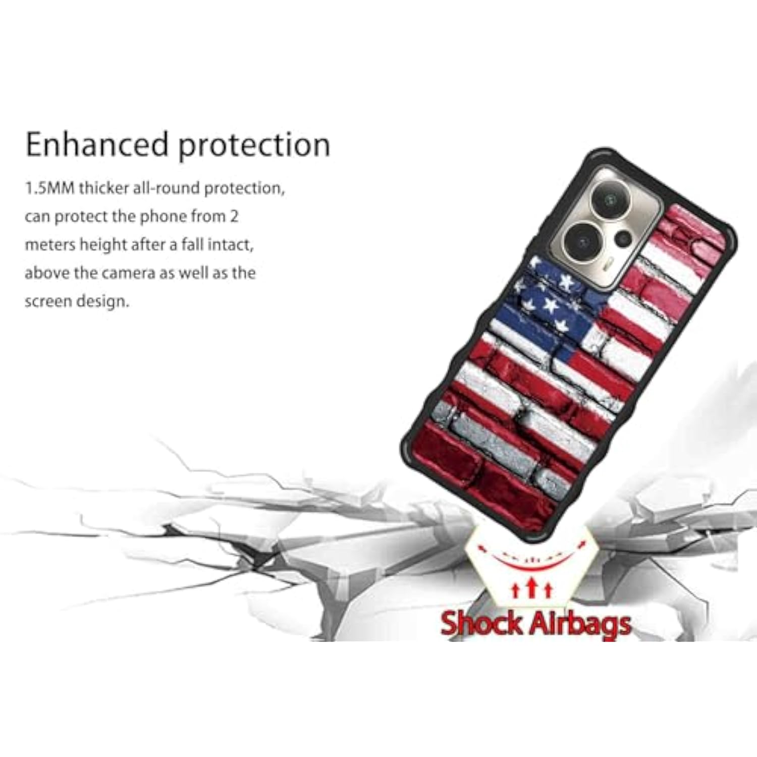 For Cricket Outlast 5G Case Compatible For Att At&T Motivate Pro 5G Phone Case 2024 Cover [With Tempered Glass Screen Protector][Hard Pc + Soft Silicone][Ring Support] [Luminous Effect] Ygh-Gq