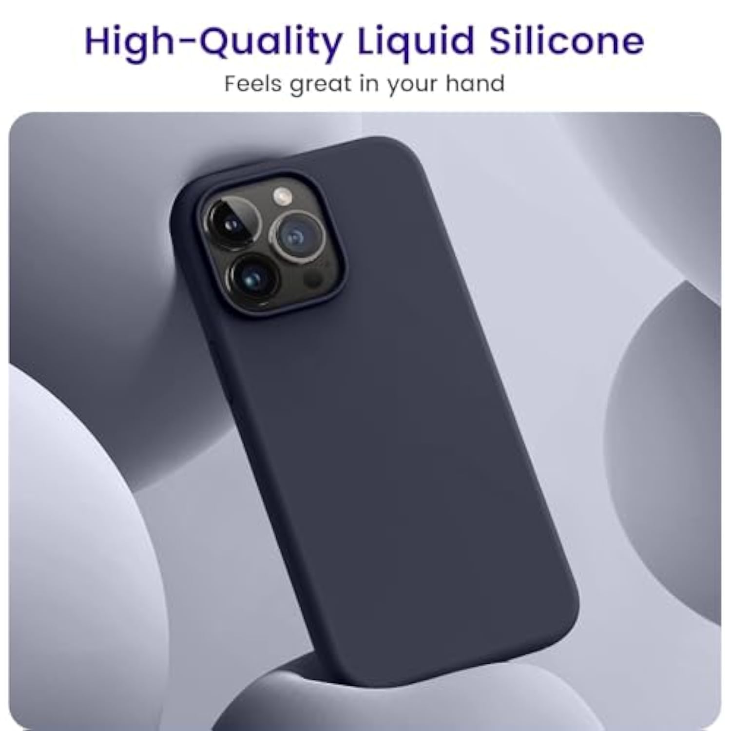 Designed For Iphone 15 Pro Case, Silicone Shockproof Slim Thin Phone Case For Iphone 15 Pro(6.1 Inch), (Midnight Blue)