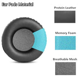 Hd-205 Ear Pads Ear Cushions Earpads Replacement Compatible With Sennheiser Hd-205 Hd 205 Headphone Protein Leather Black