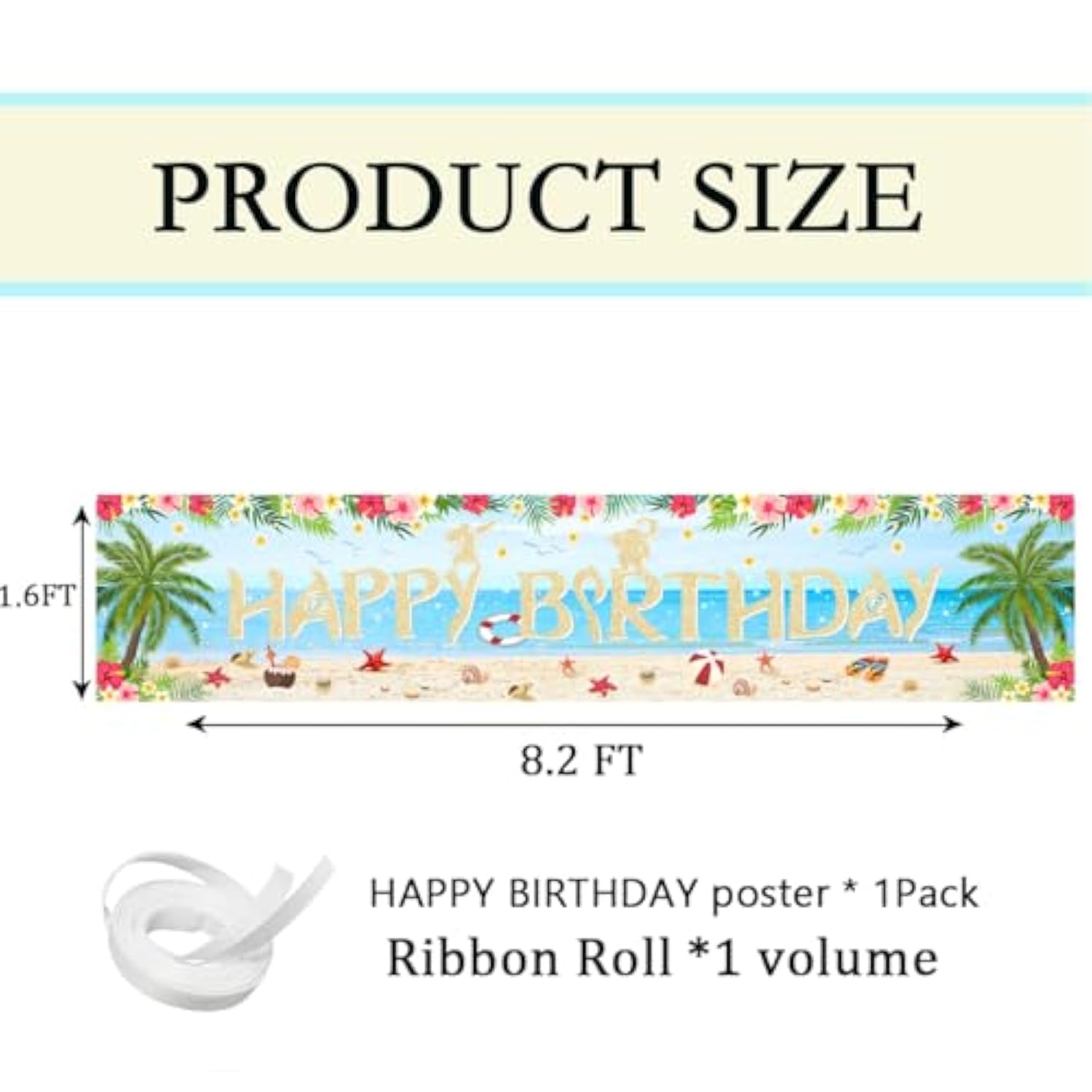 Happy Hawaiian Moana Birthday Backdrops Decoration Banner Party Blue For Happy Birthday Tropical Luau Summer Baby Shower Decor Home Outdoor Flags Supplies