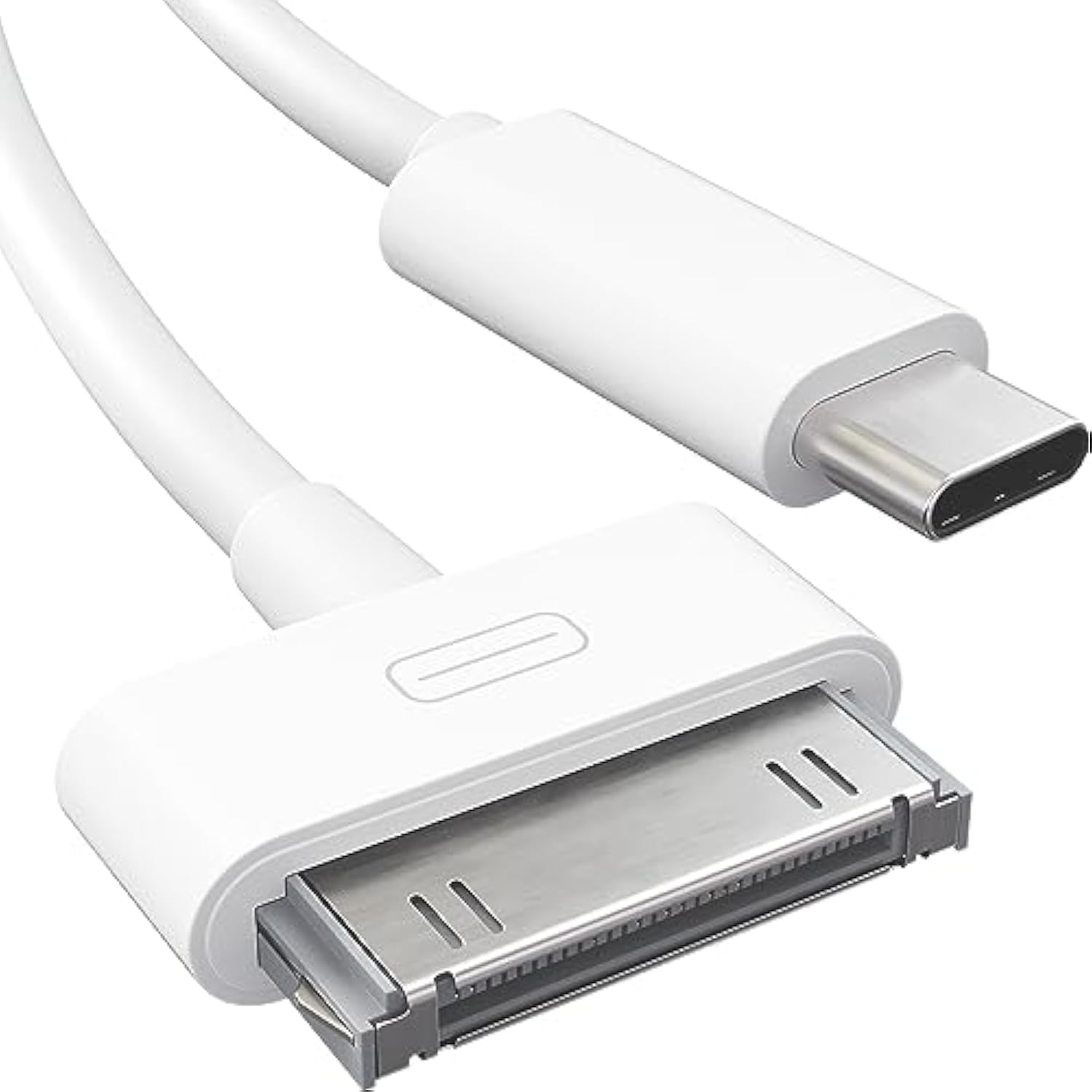 KabelDirekt 30-Pin to USB C Adapter Cable for iPhone 4S/4/3G/3/1, iPad 3/2/1, iPod 3 – 3ft – Male to Male, White (Next-Generation Data/Charging Cable from USB-C to Dock Connector)