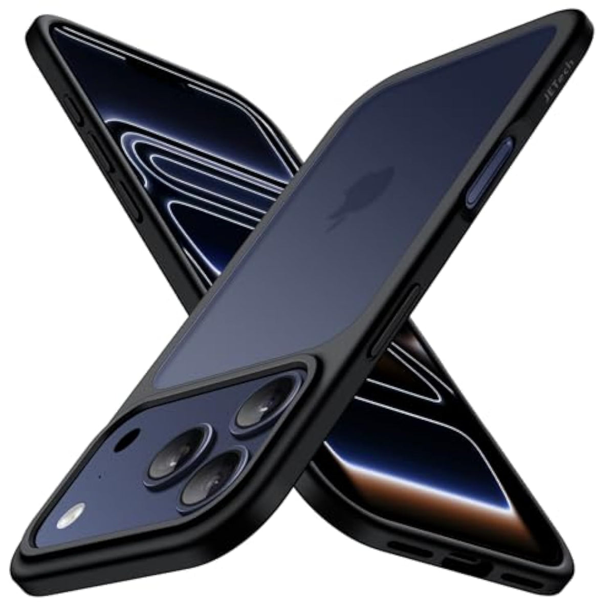 JETech Matte Case for iPhone 17 Pro 6.3-Inch, Shockproof Military Grade Drop Protection, Frosted Translucent Back Minimalist Phone Cover, Anti-Fingerprint (Black)