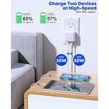 Usb C Charger, 40W Dual Usb C Wall Charger, Iphone Charging Ipad Charge Super Quick Double Usbc Port Apple Phone Block Foldable Plug With Lightning Cable And Usbc To C Cable For Iphone, Ipad, Ipad Pro