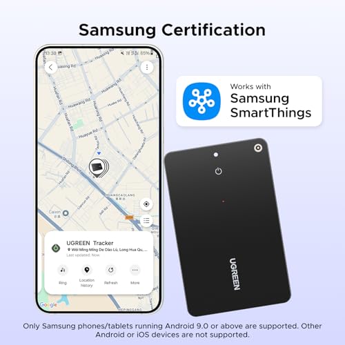 Finetrack Slim S (Samsung Only) Wallet Tracker Card, 1-Year Rechargeable Bluetooth Tracker Card Finder Work With Samsung Smartthings App For Galaxy S25/S24/S23 Ultra -1.7Mm & Ip68 Waterproof