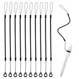 10pcs Pen Lanyards, Elastic Lanyard Tether with Silicone Rings Retractable Stylus Tether Clipboard Pen Strap Tablet Holder Anti-Lose Leash for