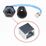 2Pcs Panel Mounting Rj45 Waterproof Connector M25 Cat5/5E/6 Ethernet Lan Cable