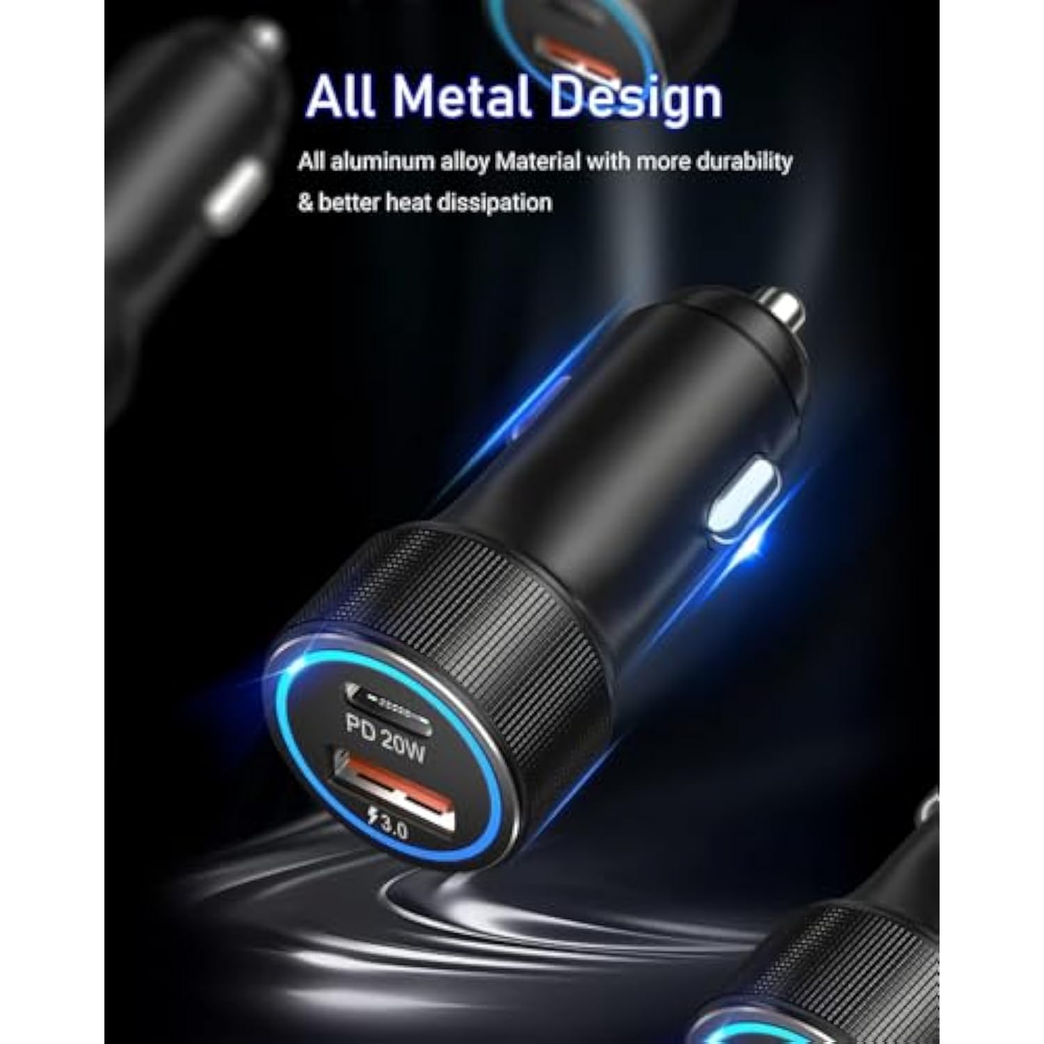 Usb C Car Charger 2 Pack, 38W Cigarette Lighter Adapter 12V Usb Outlet Pd/Qc Fast Charging Car Phone Charger Plug For Iphone 16 15 14 13 Pro Max, Ipad, Android Samsung S25 S24 S23 S22 Pixel 9 8