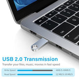 32Gb Flash Drive 10 Pack, Metal Usb 2.0 Thumb Drives With Keychains Usb Sticks Pendrives (Sliver)