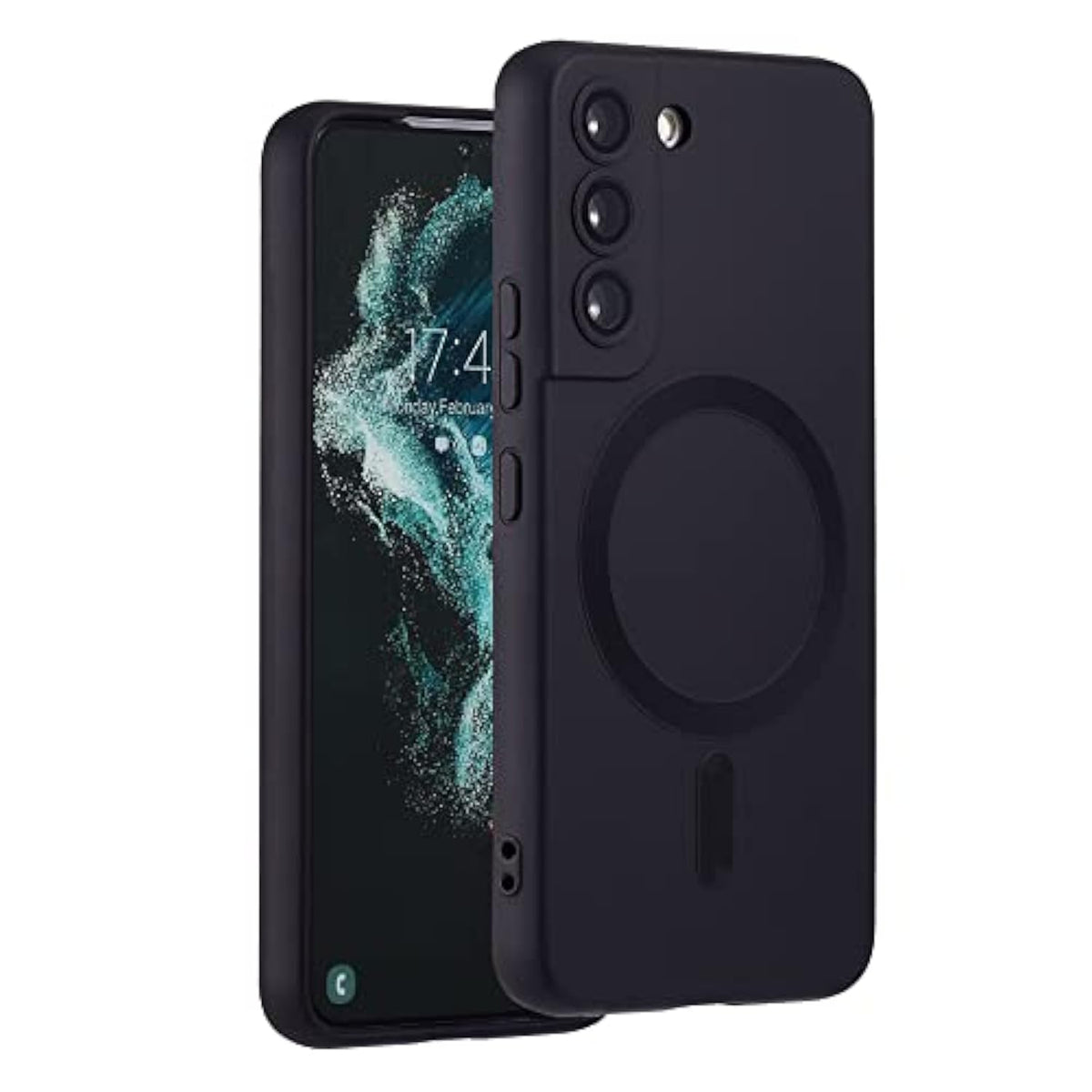 Magnetic For Samsung Galaxy S21 Fe Case,Soft Silicone Samsung Galaxy S21 Fe Phone Case With Camera Protection,Anti-Scratch Samsung Galaxy S21 Fe Case Compatible With Magsafe, Black