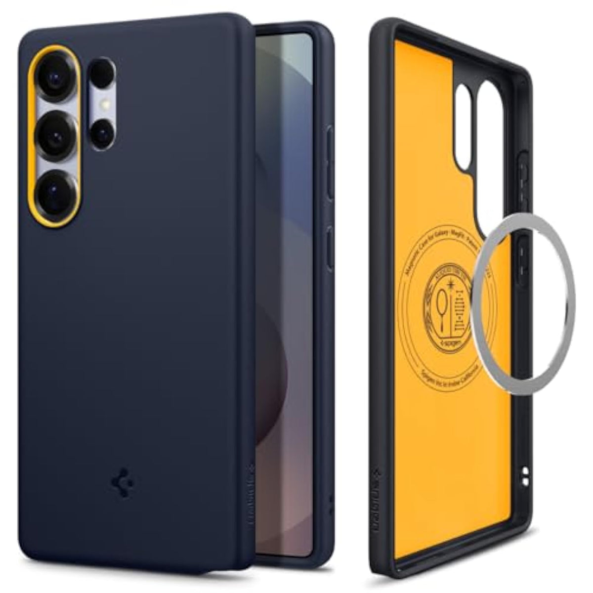 Spigen Nano Pop MagFit Designed for Galaxy S25 Ultra Case [Fast Wireless Charging/Magnet for Galaxy] (2025) - Blueberry Navy