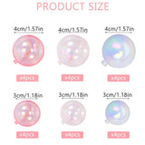 24 Pcs Balls Cake Toppers Bubble Mini Balloon Topper Pearl Insert Cupcake Diy Decoration For Wedding Anniversary Graduation Birthday Party Baby Shower