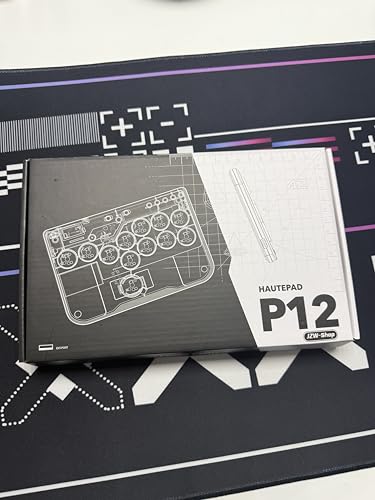 Haute42 Arcade Stick P12, All-Button Arcade Controller for Switch, PC, PS4, PS3, Steam Deck, Arcade Fight Stick with Turbo & Custom RGB, Supports