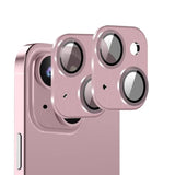 [Pink][2 Pack] Camera Lens Protector For Iphone 15/15 Plus,Ultra Hd 9H Tempered Glass Camera Cover Screen Metal Ring Case Friendly Scratch Resistant Easy To Install
