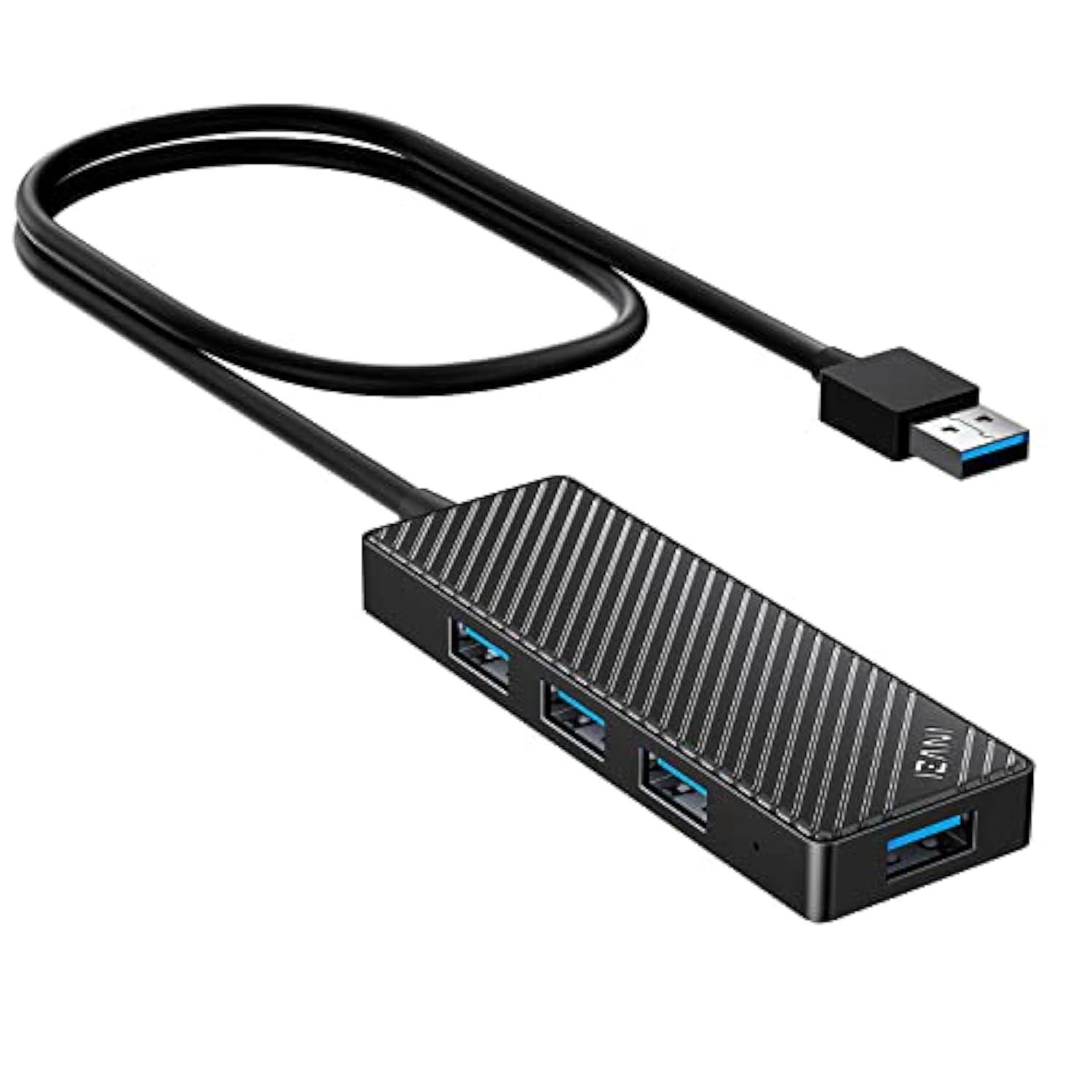 Usb Hub 3.0 4-Port, Ultra Slim Data Usb Splitter With 2Ft Extended Cable Compa