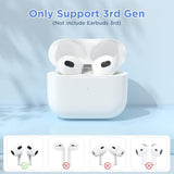 Wireless Charging Case Replacement With Airpods 3Rd Gen, Only Compatible With Airpod 3Rd Generation Charger Cases, With Blue-Tooth Pairing Sync Button & L-Port, White (No Earbuds)
