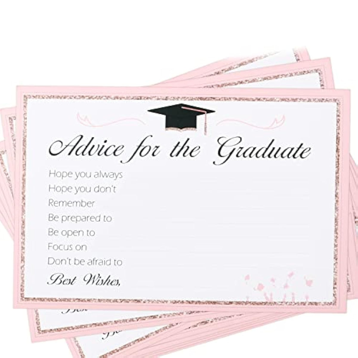 50 Pcs Graduation Advice Cards With Best Wishes Graduation Decorations Favor Party Supplies For Graduate Decorations