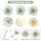 Sage Green Neutral Baby Shower Décor Set with Banner & Boho Balloons