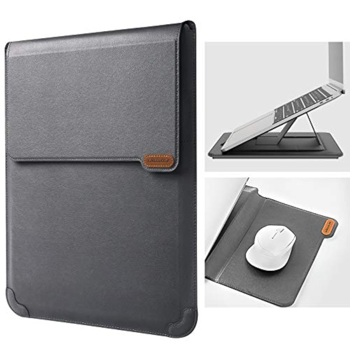 Laptop Sleeve For Macbook Air M4(2025)/Pro 13/Macbook Air 13 Inch, Macbook Air Sleeve With Laptop Stand And Mouse Pad, Case Bag For 13-14 Inch Macbook, Asus, Dell, Hp, Grey
