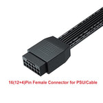 Pci-E 5.0 12Vhpwr 16Pin Right Angle Adapter Female To Male Extension Cable, 16Awg 600W 12Vhpwr 90 Degree Adapter For Graphic Card Gpu 12+4Pin Rtx 3090Ti 4070Ti 4080 4090 (Type A)