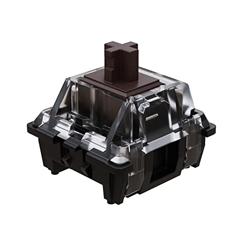 Ks-15 Optical Switches For Mx Mechanical Gaming Keyboard | 55G Force | Tactile| Clear Top Rgb Switches For Backlit Keyboard | (65 Pcs, Brown)