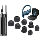 Replacement Ear Tip For Powerbeats Pro, Beats Earbuds Replacement Tips,Wireless Earphone Headphones, Silicone Earbuds Buds Set With Cleaning Kit ?Black?