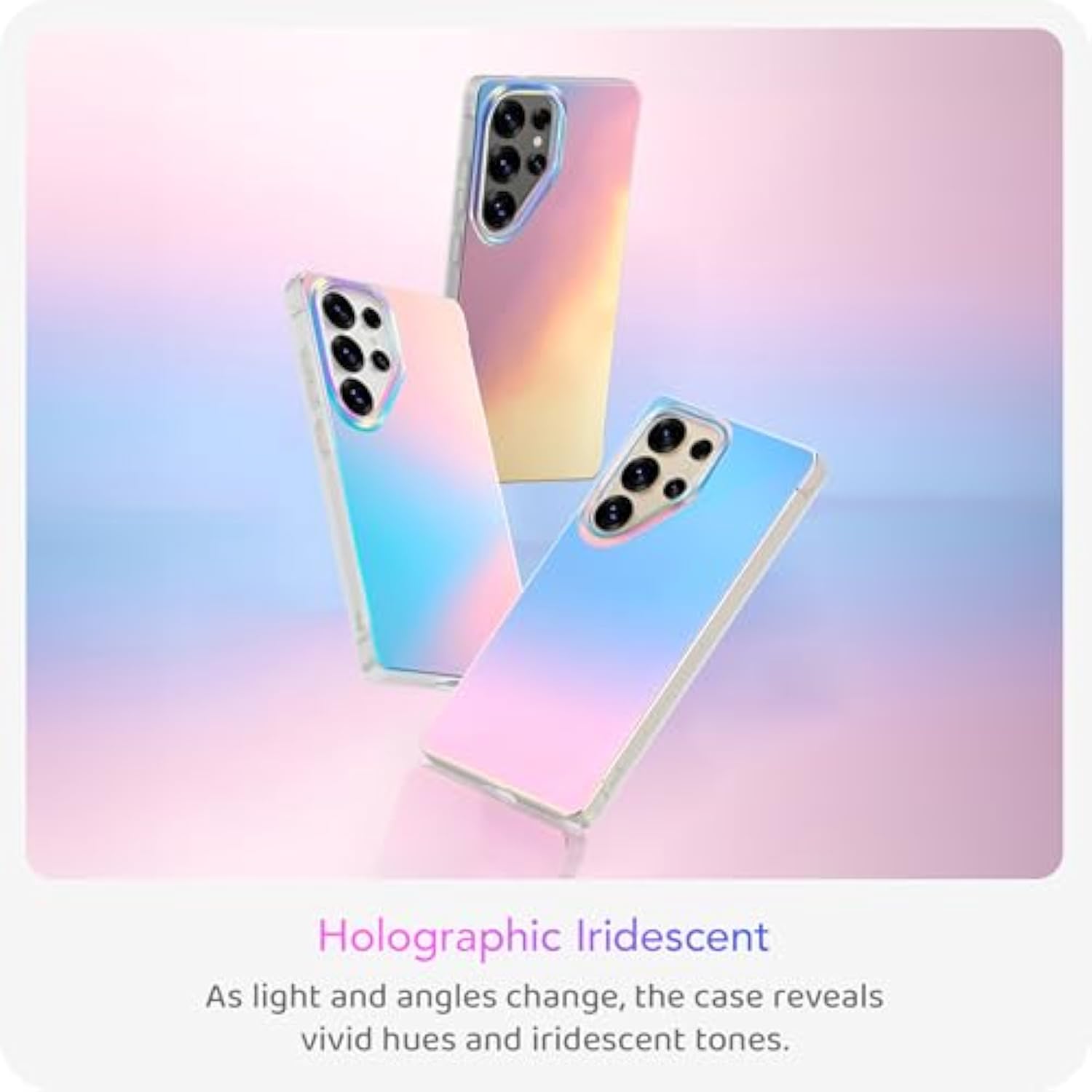 Samsung Galaxy S25 Ultra Case 360° Shockproof Holographic Iridescent for Women