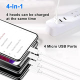 Micro Usb Splitter Cable,2 In 1 Usb 2.0 A Male To Dual Micro Usb Male Charging