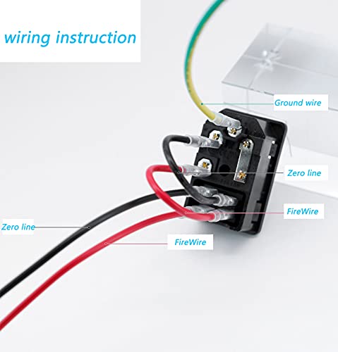 Inlet Module Plug 3 Pin Iec320 C14 Power Socket Inlet Module Plug 5A Fuse Switch Male Power Socket 10A 250V Rocker Switch (Red,Black)