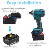 Dm18M Battery Adapter Compatible For Dewalt 18V-20V & For Milwaukee 18V M18 Lithium Batteries, Work Compatible With Makita 18V Cordless Power Tools, With Usb Output Port