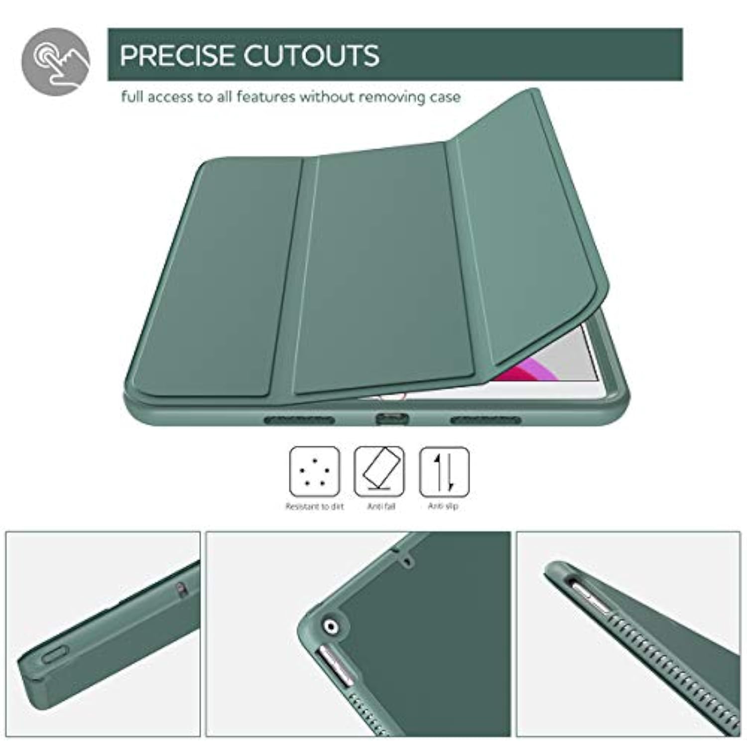 For Ipad 9Th/8Th/7Th Generation, Ipad 10.2 Case, [Built In Screen Protector] [