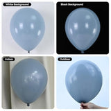 Dusty Blue Balloons 5Inch Small Haze Blue Balloon 60Pcs Mini Round Aqua Fog Mist Latex Balloon For Arch Garland Girls Boys Retro Boho Birthday Party Decoration Wedding Baby Bridal Shower Bachelorette