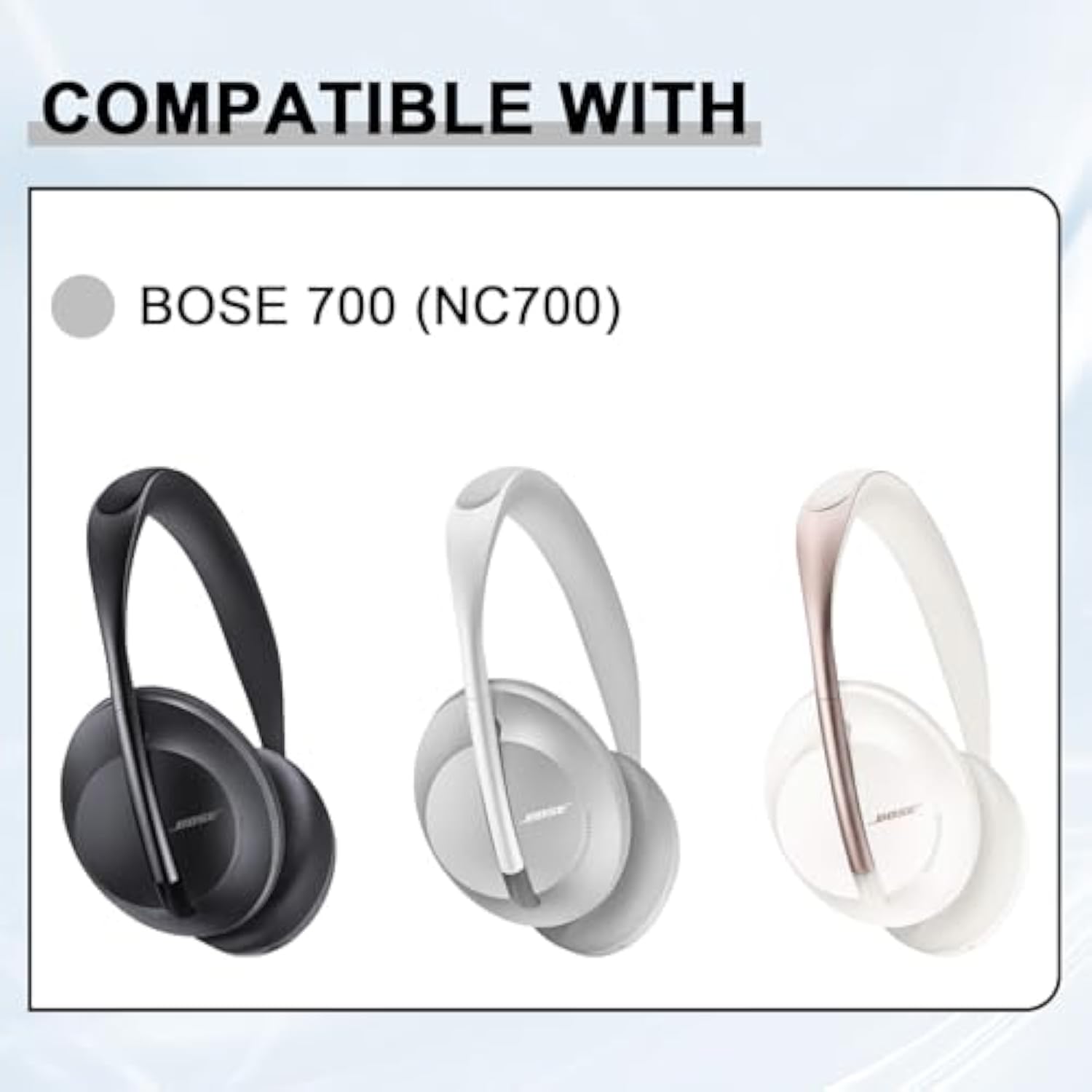 Replacement Earpads Cushions For Bose 700 (Nc700) Wireless Headphones, Ear Cushions Headset Earpads Ear Cups Cover Repair Parts With Softer Protein Leather (Black)