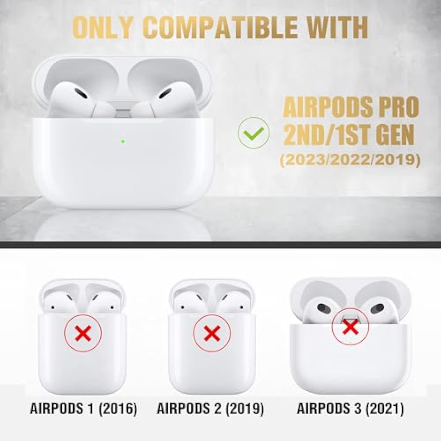 Compatible Airpods Pro 2Nd/1St Generation Case Clear With Cleaner Kit, Soft Tpu Airpods Pro 2 Gen Case Protective Cover Shockproof Ipods Pro 2 Case For Airpods Pro Gen 2Nd/1St 2023/2022/2019