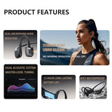 S+ Open Ear Bluetooth Bone Conduction Headset for Sport and Training,Cycling (YQS Blue)