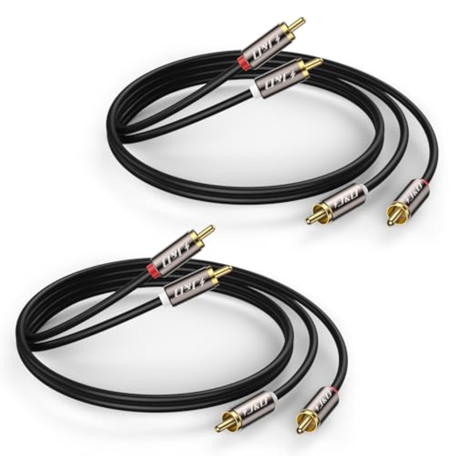 Rca Cable, (2 Pack) Gold-Plated Rca Audio Cables, Copper Shell 2Rca Male To 2Rca Male Stereo Audio Cable, 3 Feet