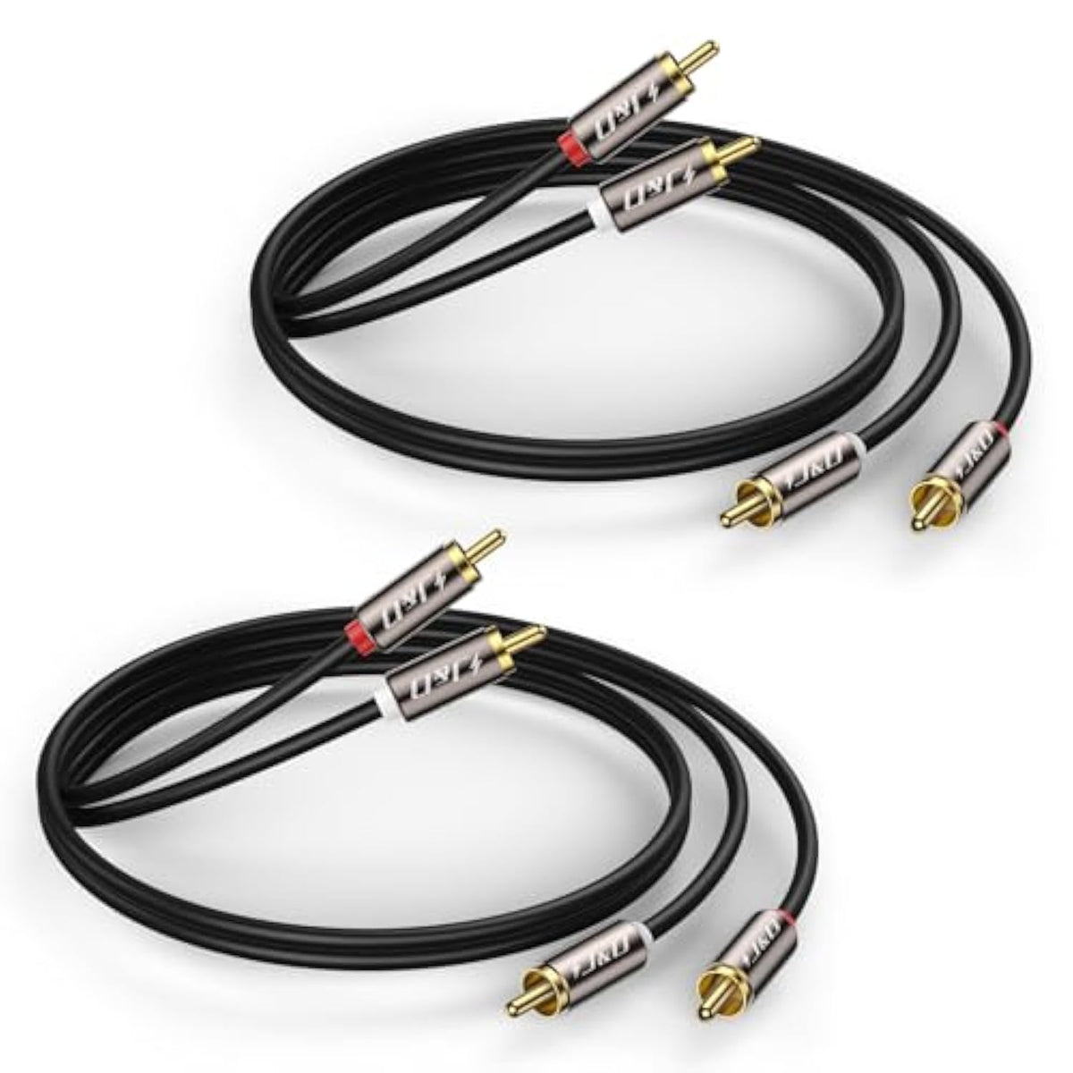 Rca Cable, (2 Pack) Gold-Plated Rca Audio Cables, Copper Shell 2Rca Male To 2Rca Male Stereo Audio Cable, 3 Feet